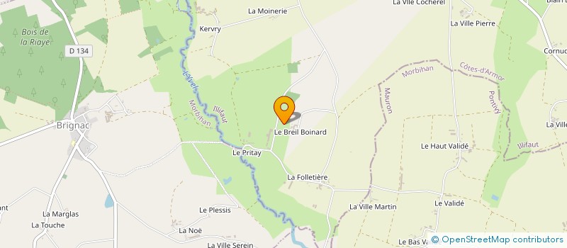 localisation de l'entreprise GAEC DU BREIL BOUESNARD  ILLIFAUT