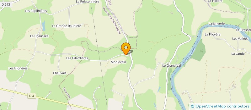 localisation de l'entreprise GAEC DU BREREAU à QUELAINES-SAINT-GAULT