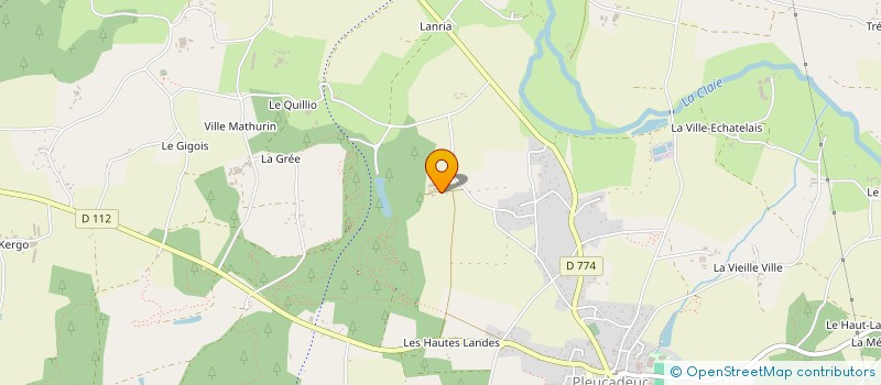 localisation de l'entreprise GAEC DU BRIGNO à PLEUCADEUC