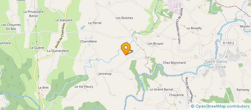 localisation de l'entreprise GAEC DU BRUYAS à SAINT-DENIS-SUR-COISE