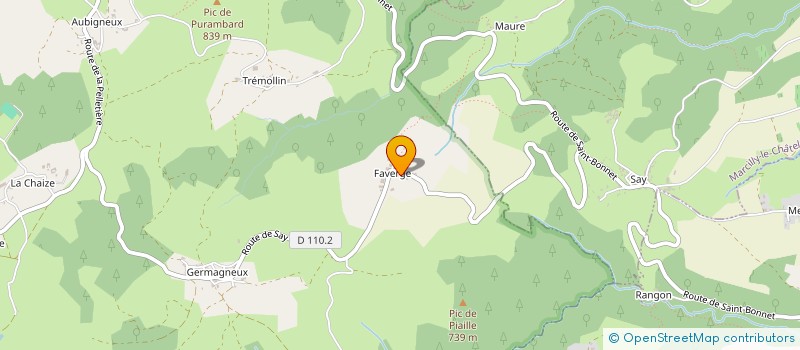 localisation de l'entreprise GAEC DU BUCHERON à SAINT-BONNET-LE-COURREAU