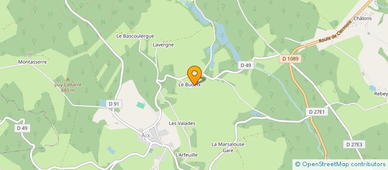 localisation de l'entreprise GAEC DU BUDEIX  AIX