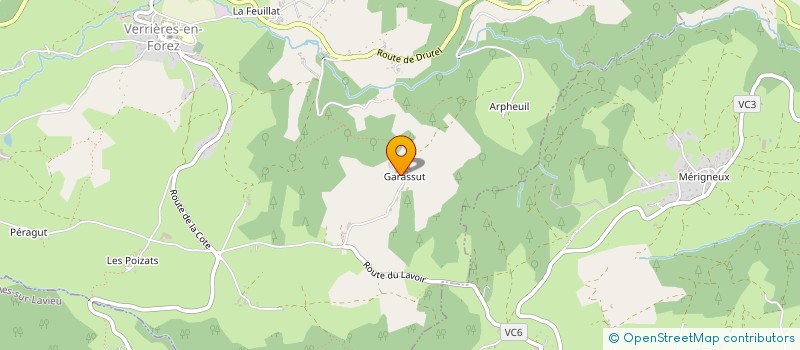localisation de l'entreprise GAEC DU BUJO à VERRIERES-EN-FOREZ