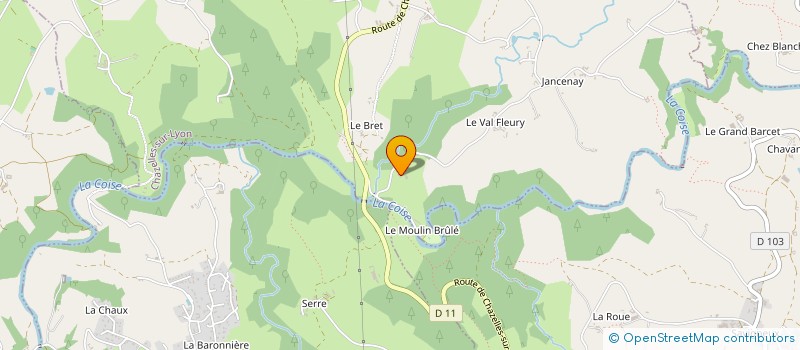 localisation de l'entreprise GAEC DU CANTON à CHAZELLES-SUR-LYON