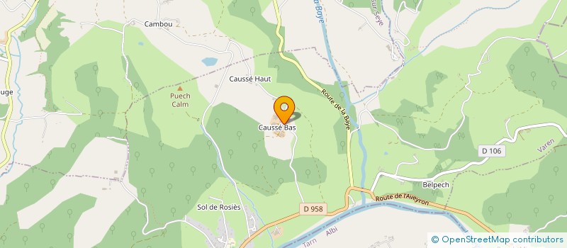 localisation de l'entreprise GAEC DU CAUSSE  VAREN