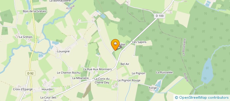localisation de l'entreprise GAEC DU CHALET à ACIGNE