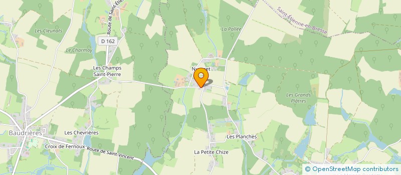 localisation de l'entreprise GAEC DU CHAMP BAZIN  SAINT-VINCENT-EN-BRESSE