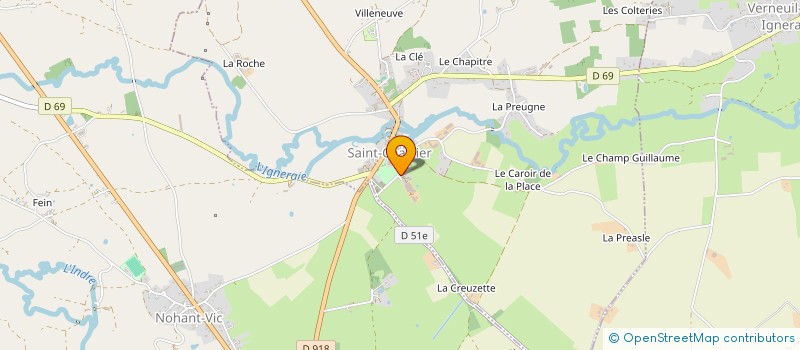 localisation de l'entreprise GAEC DU CHAMP DE L'ECU à SAINT-CHARTIER