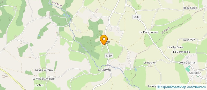 localisation de l'entreprise GAEC DU CHAMP DE LA FONTAINE à LE MENE