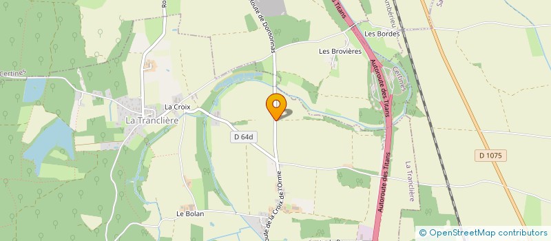 localisation de l'entreprise GAEC DU CHAMP DU BOIS à LA TRANCLIERE