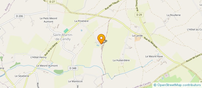 localisation de l'entreprise GAEC DU CHAMP FREMONT à SAINT-MARTIN-DE-CENILLY