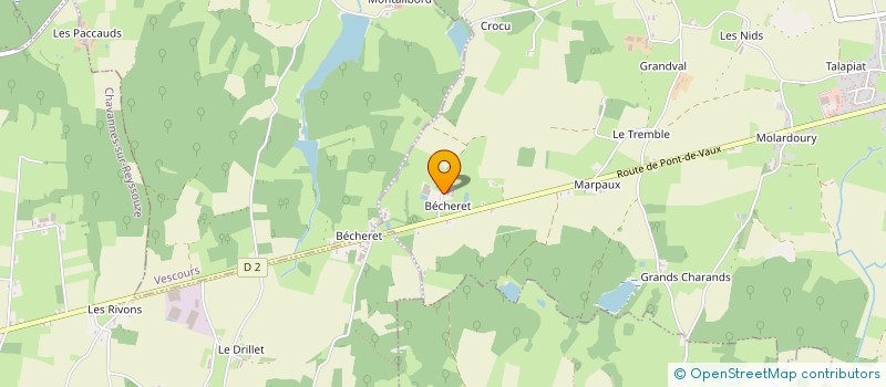 localisation de l'entreprise GAEC DU CHAMP NOBLET à SAINT-TRIVIER-DE-COURTES