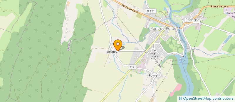 localisation de l'entreprise GAEC DU CHANOIS DE BLESNEY à PONT-DE-POITTE