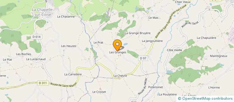 localisation de l'entreprise GAEC DU CHATAIGNIER à SAINT-MARTIN-EN-HAUT