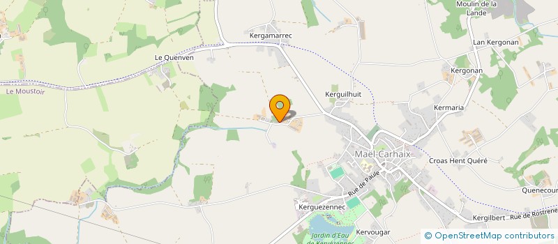 localisation de l'entreprise GAEC DU CHATAIGNIER  MAEL-CARHAIX