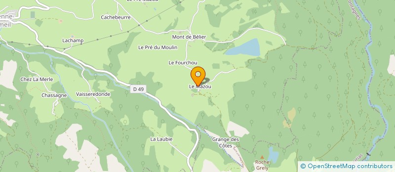 localisation de l'entreprise GAEC DU CHATEAU à SAINT-ETIENNE-DE-CHOMEIL