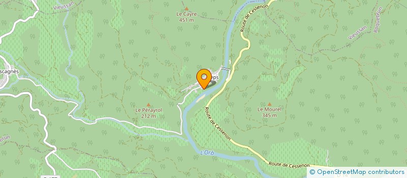 localisation de l'entreprise GAEC DU CHATEAU DE CEPS  ROQUEBRUN