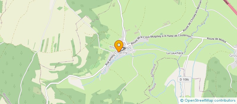 localisation de l'entreprise GAEC DU CHAUDEAU  THOREY-SOUS-CHARNY