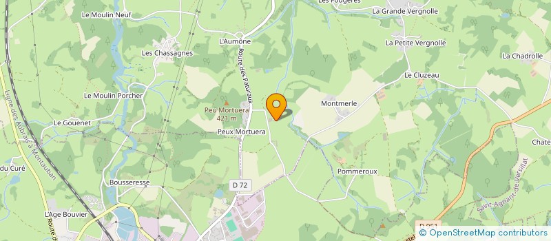 localisation de l'entreprise GAEC DU CHAUDRON à SAINT-AGNANT-DE-VERSILLAT