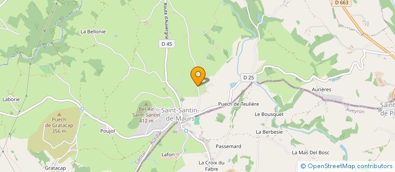 localisation de l'entreprise GAEC DU CHEMIN BLANC à SAINT-SANTIN-DE-MAURS