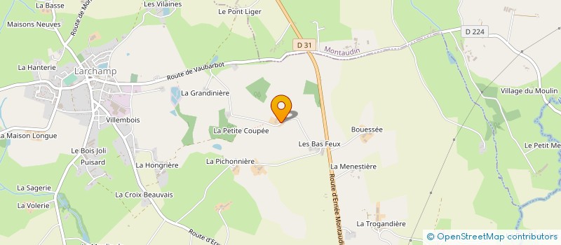 localisation de l'entreprise GAEC DU CHEMIN DE LA COUPEE  LARCHAMP