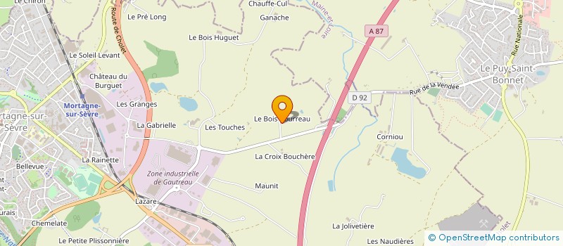 localisation de l'entreprise GAEC DU CHENE à MORTAGNE-SUR-SEVRE