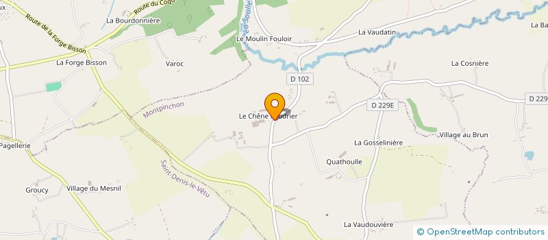 localisation de l'entreprise GAEC DU CHENE FOUDRIER à MONTPINCHON