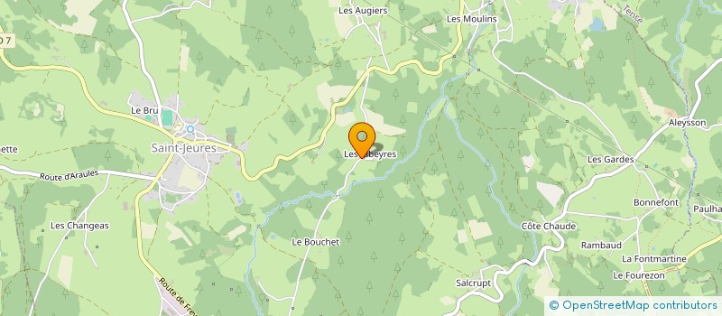 localisation de l'entreprise GAEC DU COL à SAINT-JEURES