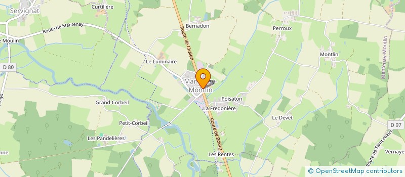 localisation de l'entreprise GAEC DU COQ  MANTENAY-MONTLIN