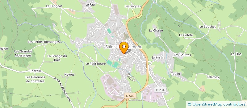 localisation de l'entreprise GAEC DU COQ D OR à SAINT-JUST-MALMONT