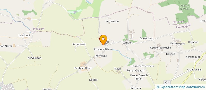 localisation de l'entreprise GAEC DU COSQUER  PLOUMOGUER