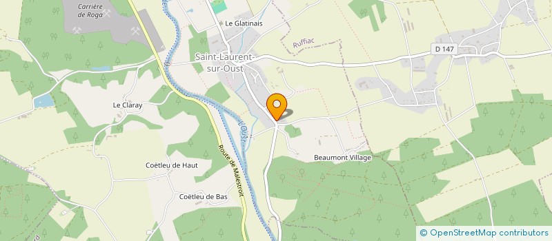 localisation de l'entreprise GAEC DU COURTIL AUX FEES à SAINT-LAURENT-SUR-OUST