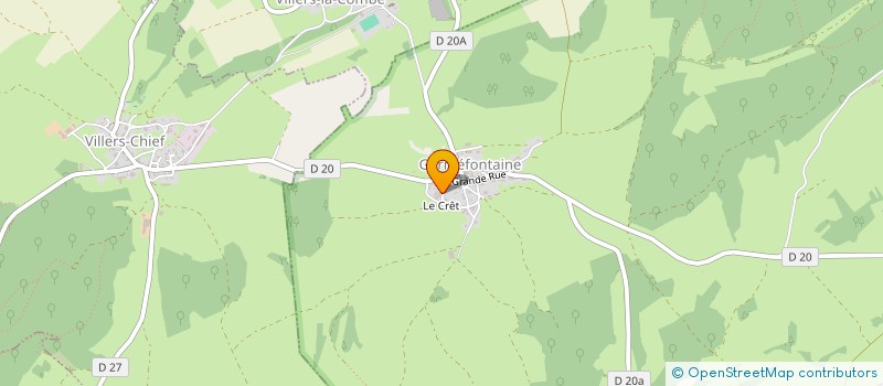 localisation de l'entreprise GAEC DU CRET à PIERREFONTAINE-LES-VARANS