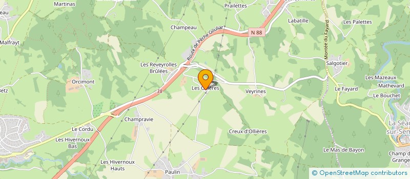 localisation de l'entreprise GAEC DU CRET D'OLLIERES à MONISTROL-SUR-LOIRE