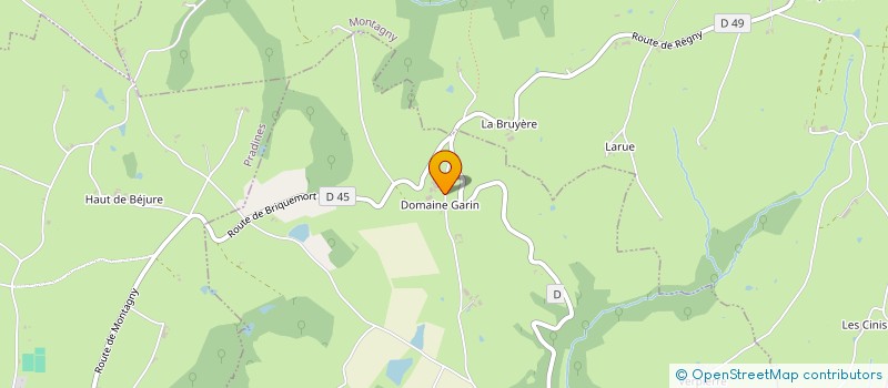 localisation de l'entreprise GAEC DU CRET GARIN à REGNY