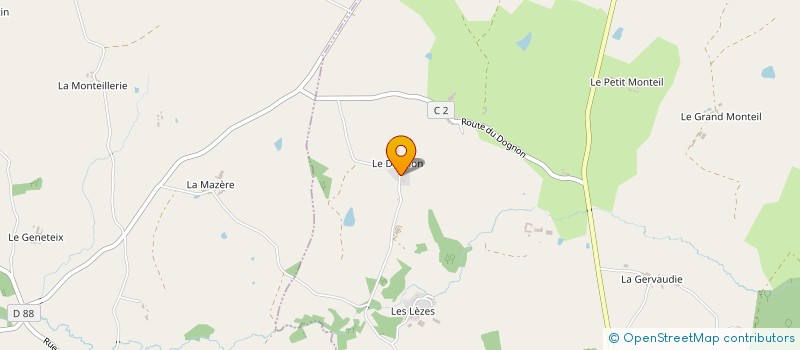 localisation de l'entreprise GAEC DU DOGNON à MAGNAC-LAVAL