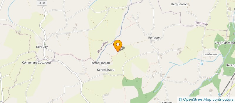 localisation de l'entreprise GAEC DU DOLMEN à TREGROM