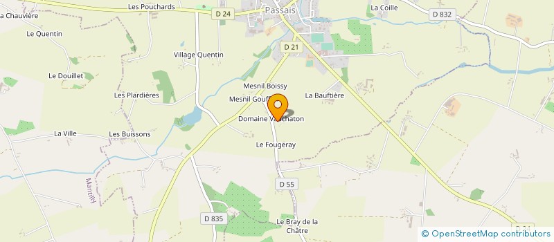 localisation de l'entreprise GAEC DU DOMAINE DE VAUCHATON  PASSAIS VILLAGES