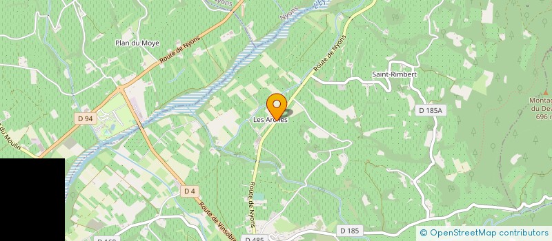 localisation de l'entreprise GAEC DU DOMAINE DES ARCHES  MIRABEL-AUX-BARONNIES