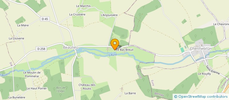 localisation de l'entreprise GAEC DU DOMAINE DU BREUIL à BEAULIEU
