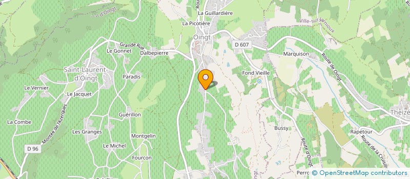 localisation de l'entreprise GAEC DU DOMAINE DUPERRAY  VAL D'OINGT