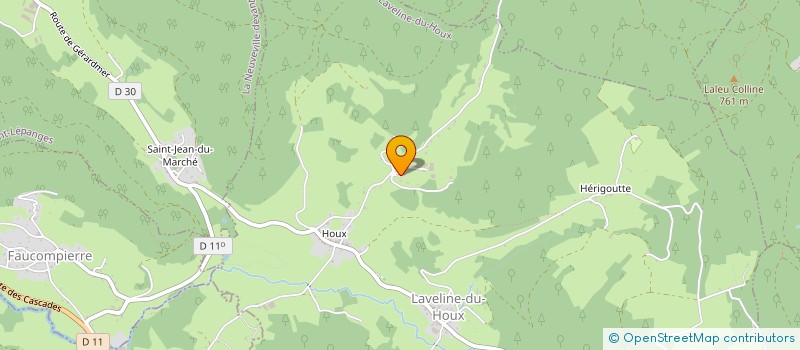 localisation de l'entreprise GAEC DU FAING NEUF à LAVELINE-DU-HOUX
