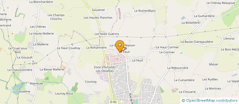 localisation de l'entreprise GAEC DU FEUIL CLOS VALLEE à MELESSE