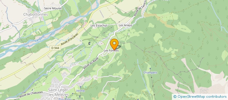 localisation de l'entreprise GAEC DU FOREST à SAINT-LEGER-LES-MELEZES