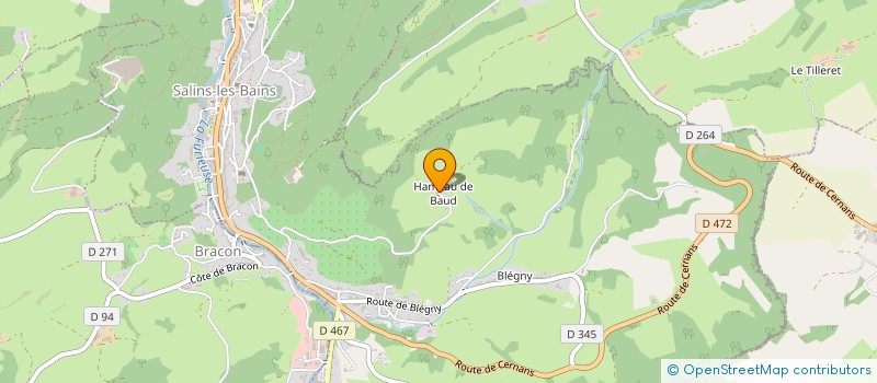 localisation de l'entreprise GAEC DU FORT BELIN à SALINS-LES-BAINS