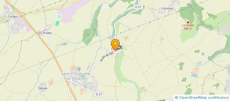 localisation de l'entreprise GAEC DU FOX à ST CHRISTOPHE SUR DOLAIZON