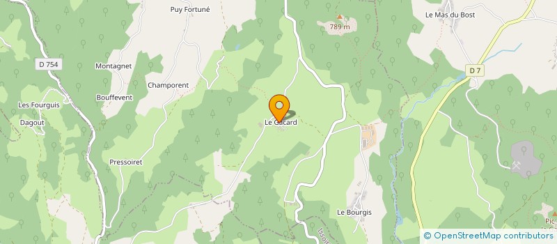 localisation de l'entreprise GAEC DU GACARD à ISSERTEAUX