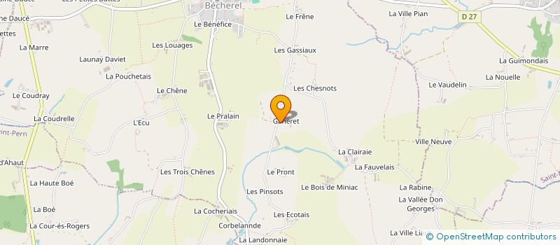 localisation de l'entreprise GAEC DU GANNERET à MINIAC-SOUS-BECHEREL