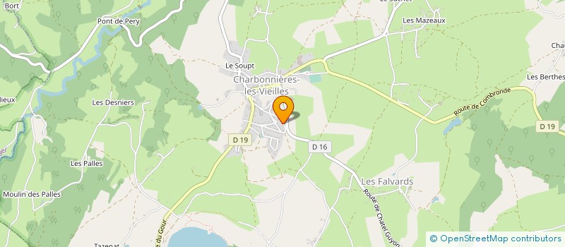 localisation de l'entreprise GAEC DU GOUR DE TAZENAT  CHARBONNIERES-LES-VIEILLES