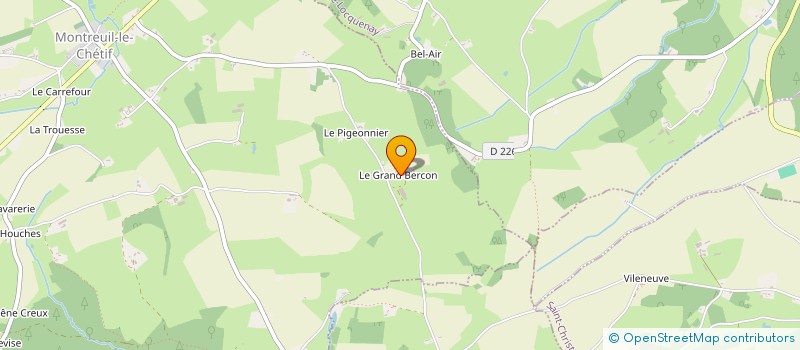 localisation de l'entreprise GAEC DU GRAND BERCON à MONTREUIL LE CHETIF